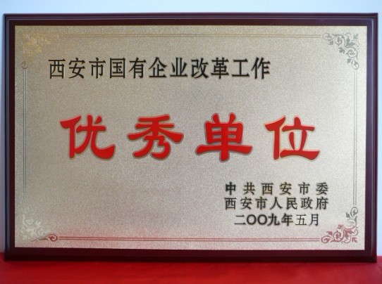 2009年5月，被西安市委、市政府評為西安市國企業(yè)改革工作優(yōu)秀單位